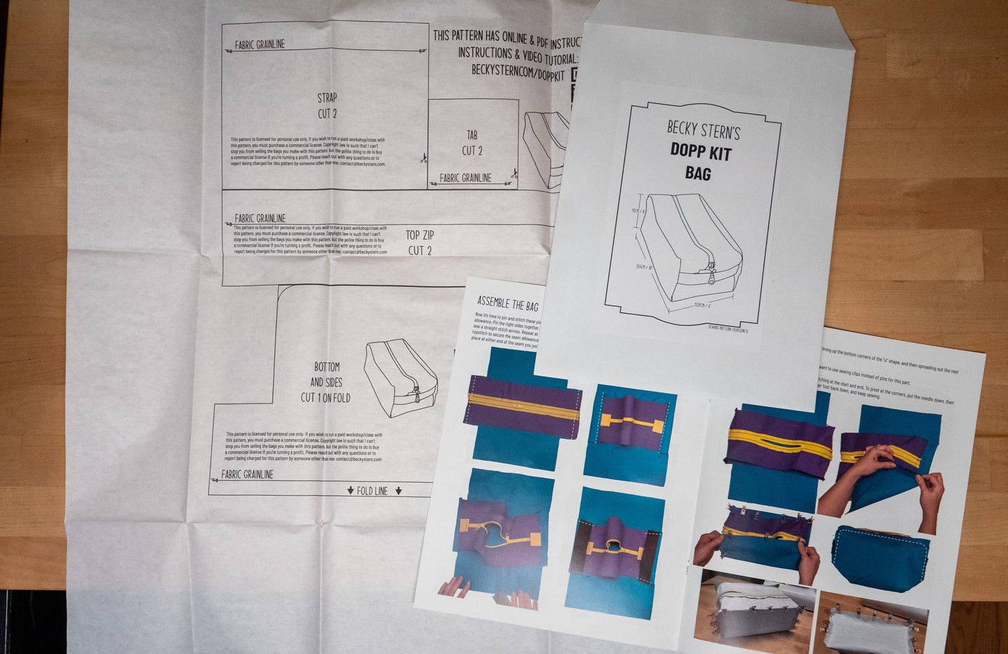 Dopp Kit Paper Sewing Pattern